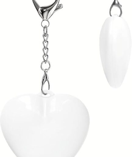 Heart-Shaped LED Keychain with Touch Control, Handbag Light with Automatic Sensor, Bed Lamp, Heart Light, Gift Ideas for Women, USB Rechargeable, White