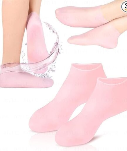 Silicone Socks For Women, Moisturizing Foot Socks, Soft Gel Socks, Aloe Socks, Women Spa Pedicure Socks For Repairing Dry Feet, Cracked Heel And Softening Skin (pack of 3)