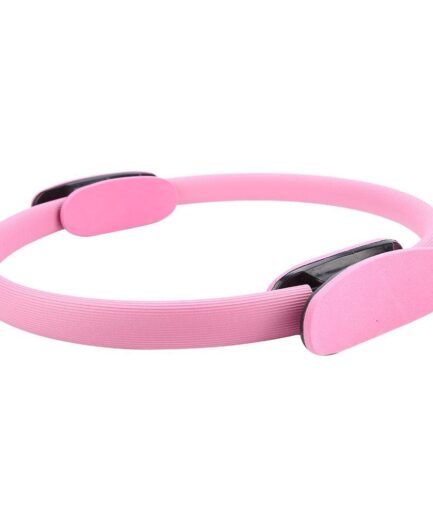 Yoga Circle, Pilates Ring, Dual Grip Portable Workout Lightweight Losewright Home Exercise Equipment for Build Muscle Body Shaping Resistance Sports Tool(Pink)