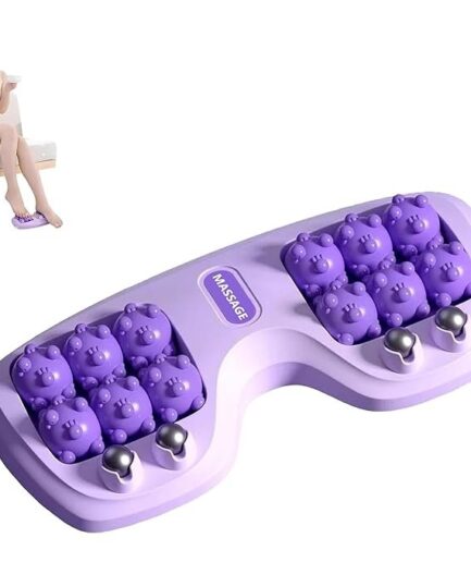Foot Massage Roller with Acupressure Nodes | Deep Tissue Pain Relief for Heel, Arch & Sole | Stress Relief Foot Massager for Plantar Fasciitis, Home & Office Use (Purple)