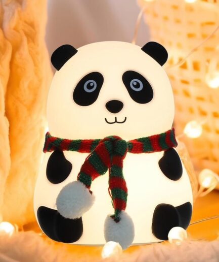 One94Store Rechargeable Silicone Panda Night Light for Kids | 7-Color LED Changing Lamp |Adorable Room Decor & Gift for Toddlers, Teens, & Valentine's Day Present|Soft BPA-Free Nightlight| Multicolour