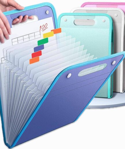 13 Layer A4 Expanding File Folder | Multi-Layer Document Organizer | Portable Vertical Paper Storage Bag for Students & Office.
