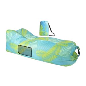 Inflatable Lounger Sofa Bed ( Green & Blue )